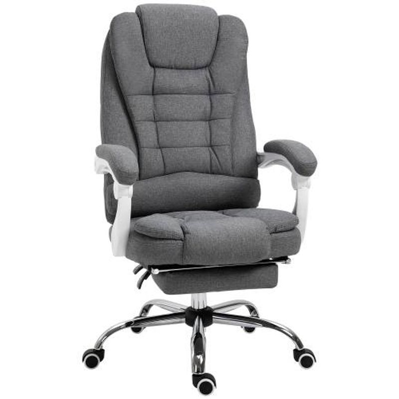 Vinsetto Office Chair Ergonomic Desk Chair With Folding Footrest, Height Adjustable & Tiltable_voghion.com