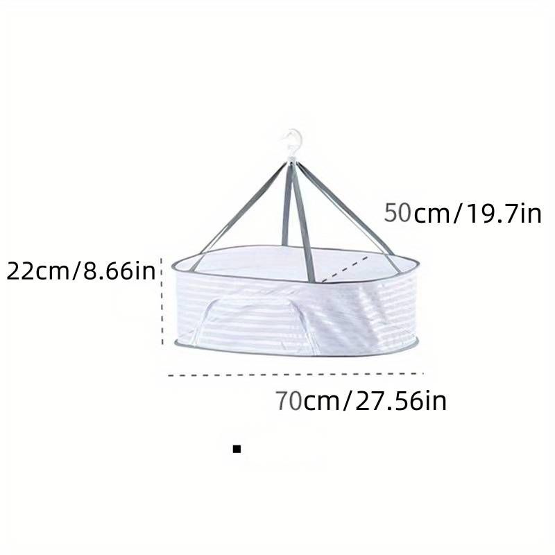Cesta de ropa plegable, tendedero, multifuncional para el hogar, para exteriores, antimosquitos, gran capacidad, con bolsillo de red para secar artículos secos._voghion.com