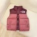 Kids' Quilted Vest – Winter Stand Collar Sleeveless Jacket For Boys & Girls (110-170cm, Black/Hot Pink, Zipper Front, Trendy Unisex Style)_voghion.com
