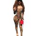 Vêtements pour femmes Mode Sexy Mesh Combinaison à imprimé léopard Ensemble deux pièces pour femmes_voghion.com