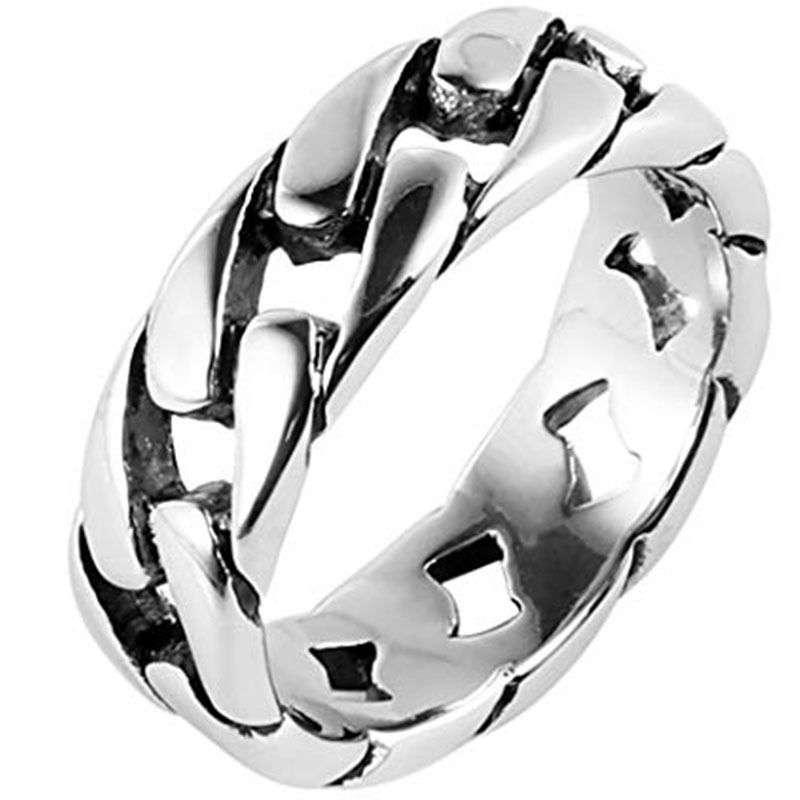 Fashion Compilation Cuban Chain Trendy Men And Women Neutral Cold Wind Hip Hop Ring_voghion.com