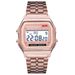 WR No Mark F91W Sports Children's Electronic Metal Multi-function Luminous Alarm Clock Steel Band Watch Dial_voghion.com