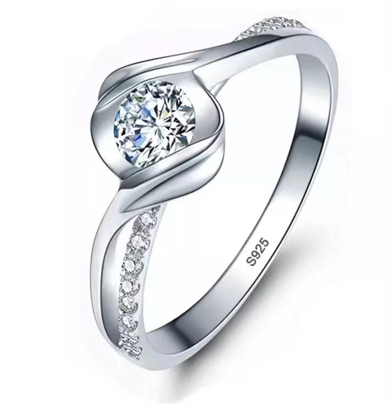 Solitaire Flash Ring - 1 Carat Zircon Statement Ring For Women (Trendy Index Finger Engagement Style, Hot Selling)_voghion.com