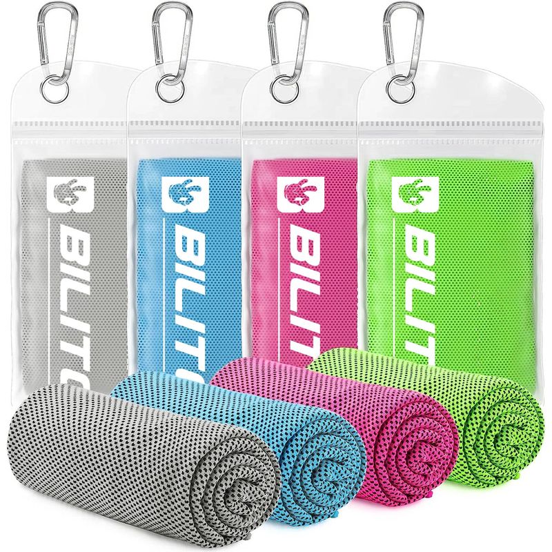 Soft Breathable Cold Towel Cooling Yoga Sports Golf 4 Packs Gym Camping Running Fitness Exercise Cold Towel Cooling Superfiber Ice Towel Neck_voghion.com