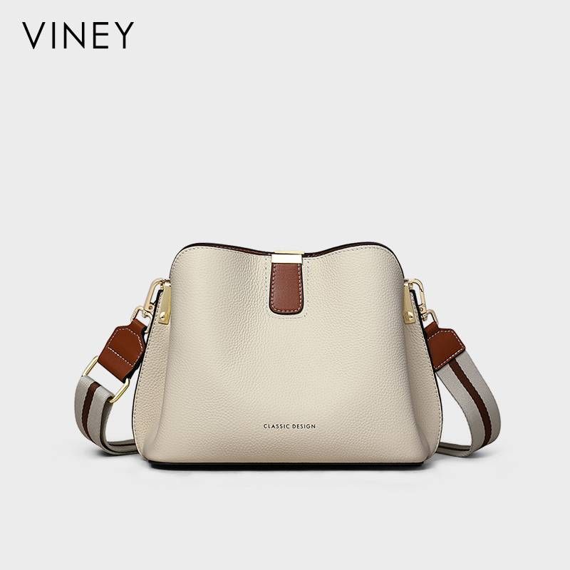 VINEY Ladies' 2025 Summer New Women's Bag Bucket Bag Crossbody Bag Leather Premium Crossbody Shoulder Bag_voghion.com