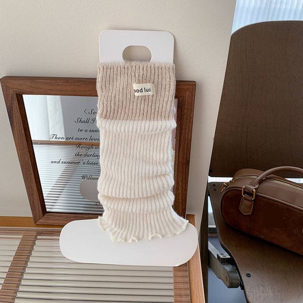 Accessori per abbigliamento Scaldamuscoli in maglia - Calzini lunghi in misto lana testurizzati con blocchi di colore e dettagli con linguetta, traspiranti e senza cuciture_voghion.com