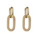 Women's Vintage-Inspired Copper Zircon - Minimalist Geometric Dangle Earrings_voghion.com
