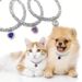 Collier pour animaux de compagnie avec pendentif en forme de cœur en alliage tendance et diamant, chaîne de cou réglable multicolore brillante, collier universel pour chats et chiens_voghion.com