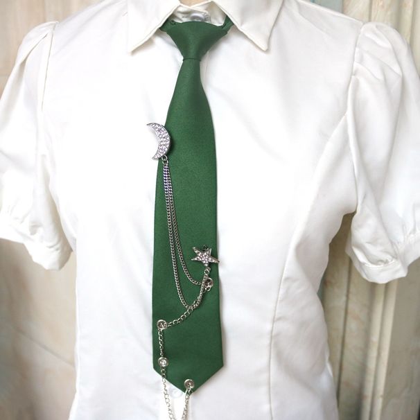 Catena per donna INS Lazy Elastic No Tie Semplice Moda JK Stile College Personalità Cool Trendy_voghion.com