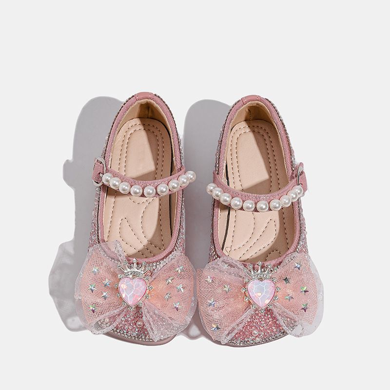 Children's Shoes Leather Shoes Crystal Shoes Baby Single Shoes Spring And Autumn Shoes Soft Sole_voghion.com