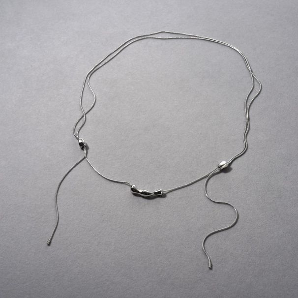 Collana regolabile a strati placcata in oro e argento per donna, catena geometrica minimalista con finitura in oro 18 carati, versatile gioiello di moda._voghion.com