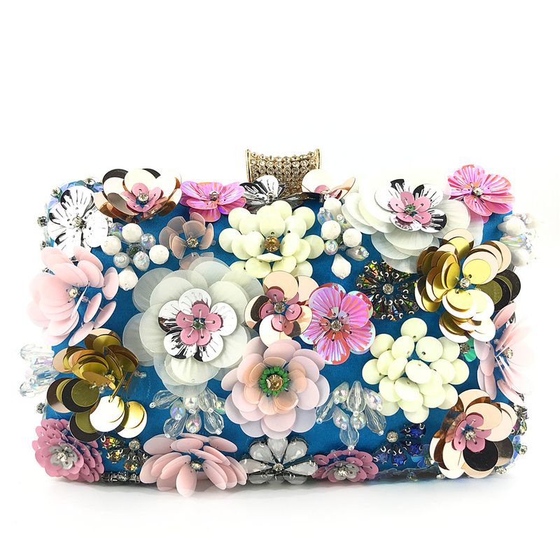 Borse da donna vendita diretta fabbrica fornitura diretta borsa da sera donna borsa fatta a mano con fiori colorati perline un pezzo dropshipping_voghion.com