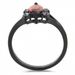 TK3445 - IP Black(Ion Plating) Stainless Steel Ring with AAA Grade CZ in Garnet_voghion.com