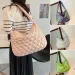 Fashion Laser Multi-color Diamond Pattern Shoulder Cotton Pad Handbag Messenger Bag 240827_voghion.com