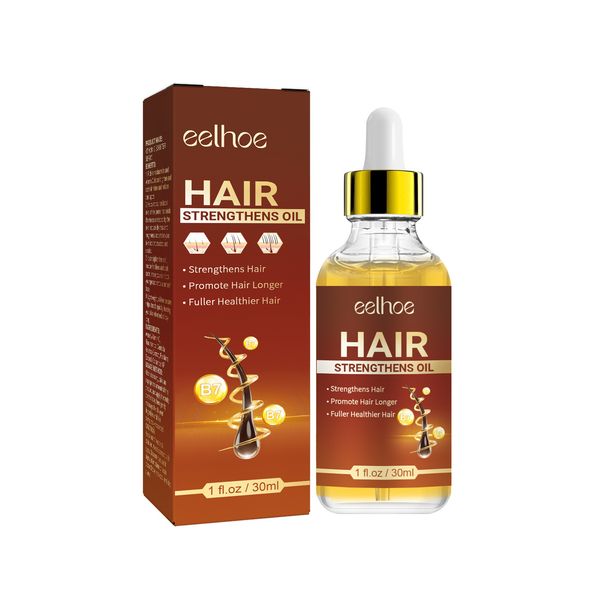 EELHOE Olio essenziale di ricino che ripara il cuoio capelluto nutriente danneggiato Essenza densa e rassodante anti-perdita dei capelli_voghion.com
