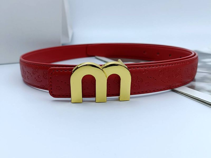 Ceinture pour femme à la mode européenne et américaine, boucle personnalisée avec lettre M, polyvalente, mode coréenne, décorative, pour jeans_voghion.com