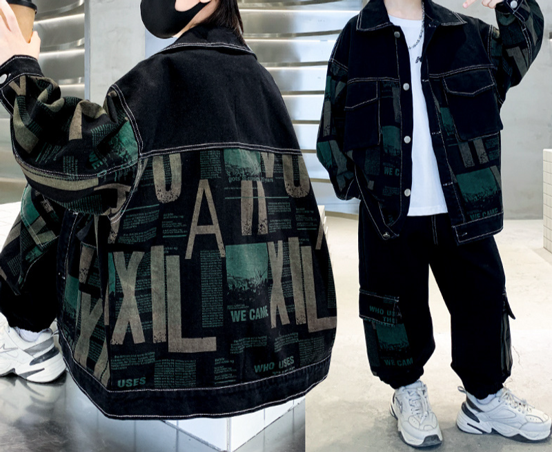 Mother & Kids Boys Suits New Handsome Denim Jackets Fashionable Children's Pants Street_voghion.com