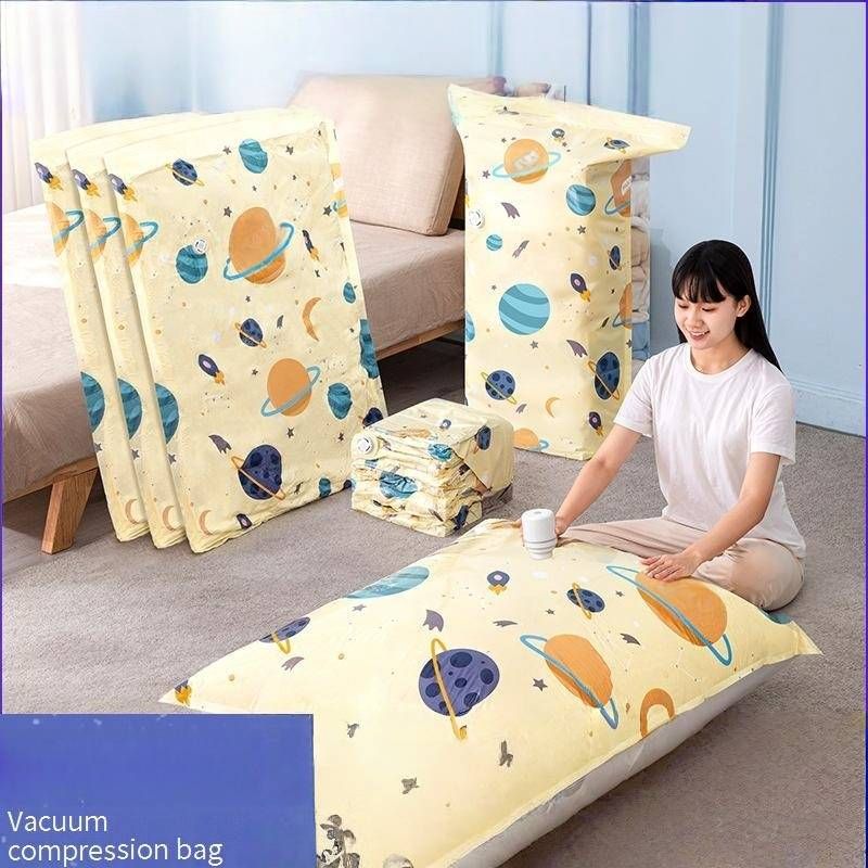 Electric Vacuum Storage Bags Set - 3D Space Saving Compression Bags For Blankets & Clothes Includes Electric Pump 6-Pack Extra Thick 100 Micron_voghion.com