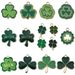 Set di accessori per gioielli fai da te Lucky Clover - 15 pezzi di ciondoli a forma di quadrifoglio e trifoglio per collana, portachiavi, ciondolo (verde, stili misti)_voghion.com