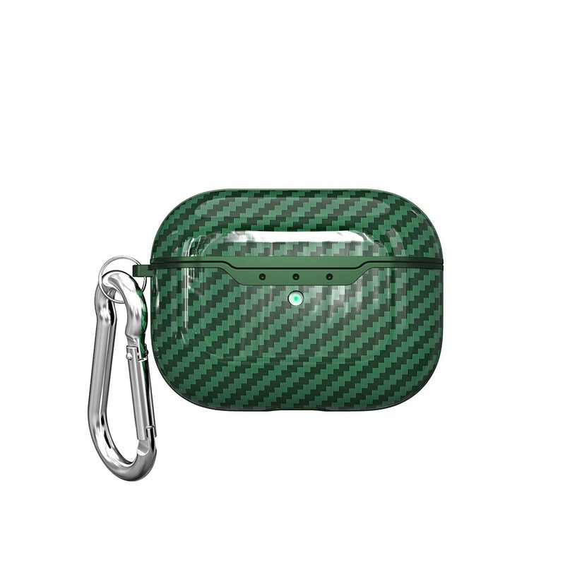 Xinweiqing Carbon Fiber Texture Bluetooth-združljiva zaščitna torbica za slušalke AirPods Pro_voghion.com