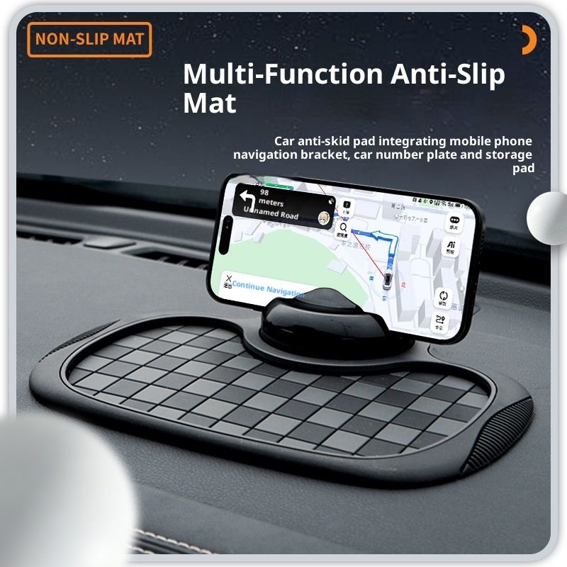 Tappetino portaoggetti antiscivolo per cruscotto 2025, set completo di accessori per auto, supporto per telefono e targa_voghion.com