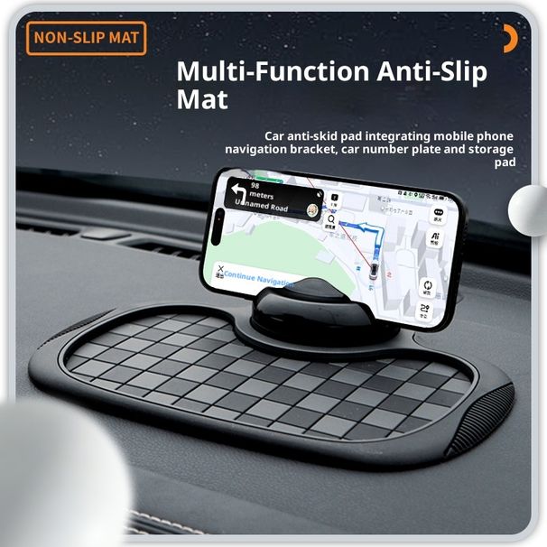 Tappetino portaoggetti antiscivolo per cruscotto 2025, set completo di accessori per auto, supporto per telefono e targa_voghion.com