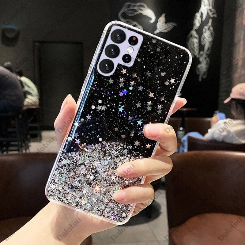 Luxuriöse Glitzer-Schutzhülle für Samsung Galaxy S22 Ultra Plus S21 S20 FE A53 A52 A72 A32 A22 A12 A73 A33 A13 A51 A71 Hinweis _voghion.com