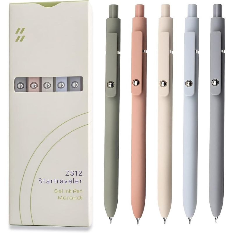 Gel Pens 5 Pcs 0.5mm Black Ink Pens Fine Point Smooth Writing Pens HighEnd Series Pens For Journaling Note Taking Cute Office S_voghion.com
