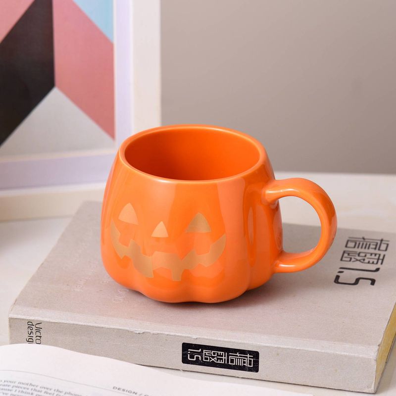 Halloween water cup Christmas pumpkin cup tea cup office milk ceramic mug_voghion.com
