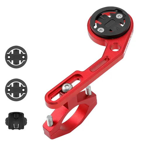 Supporto per contachilometri per bicicletta Supporto per contachilometri esteso in lega di alluminio bicolore Supporto per contachilometri retrattile per mountain bike_voghion.com