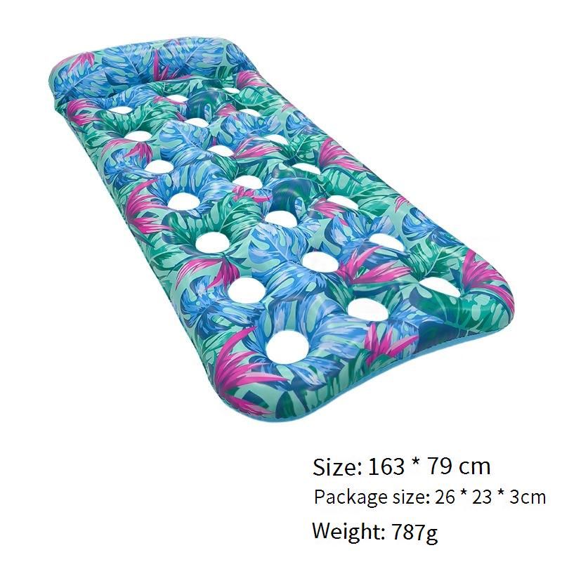 Eco-Friendly PVC Foldable Pool Float - Single Lounge Chair With Breathable Holes (Multicolor Heavy-Duty Inflatable Mat For Beach & Lake)​​_voghion.com