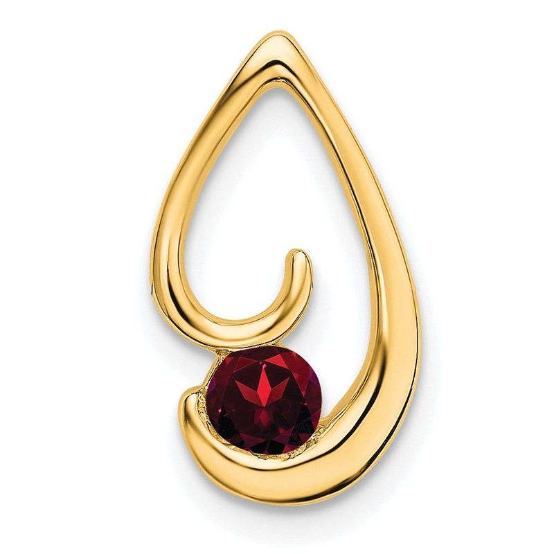 14k Garnet Chain Slide_voghion.com