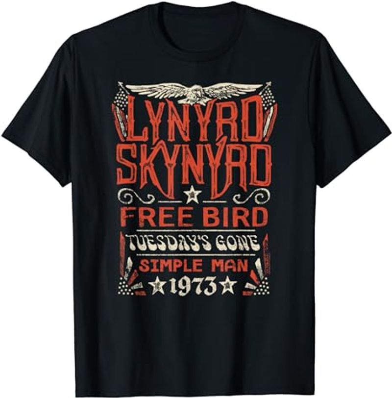 Tricou Free Bird Tuesday's Gone Simple Man Songs_voghion.com