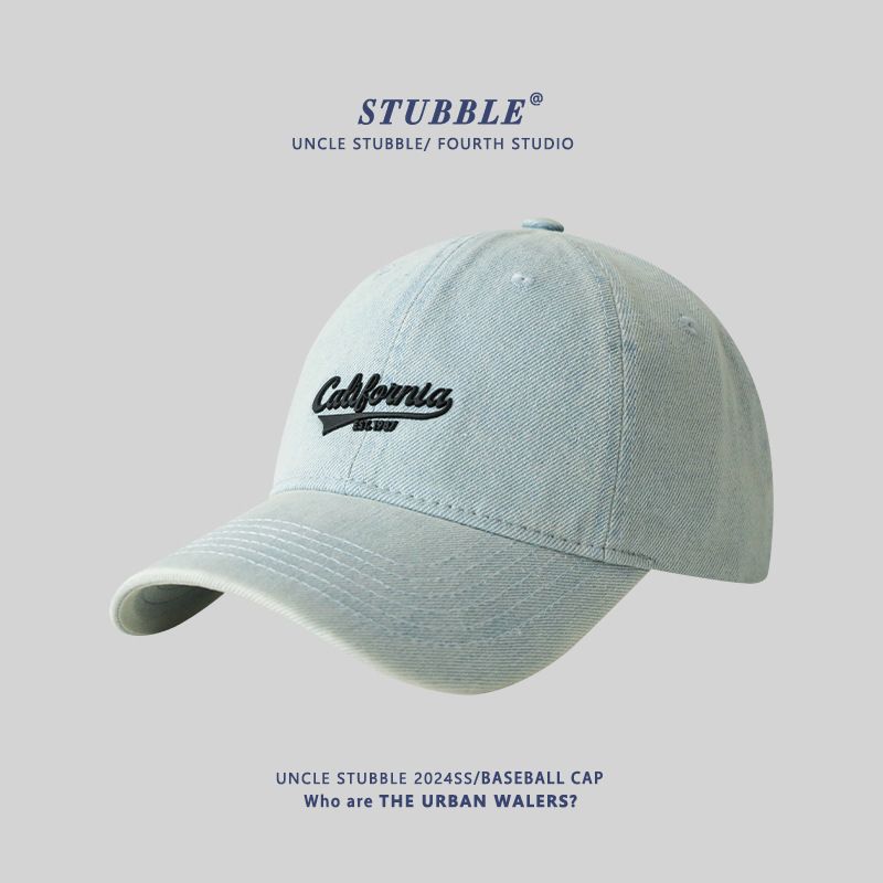 Deepened And Widened Big Head Baseball Cap Retro Washed Denim Duckbill Cap For Men And Women Simple And Versatile Soft Top Sun Hat_voghion.com