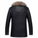 Men's Genuine Shearling Leather Jacket – Short Bomber Style With Faux Fur Lining (Black/Brown, S-5XL)_voghion.com