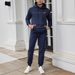 Men's Clothing Men's Knit Hoodie & Joggers Set - Printed Winter Casual Tracksuit_voghion.com