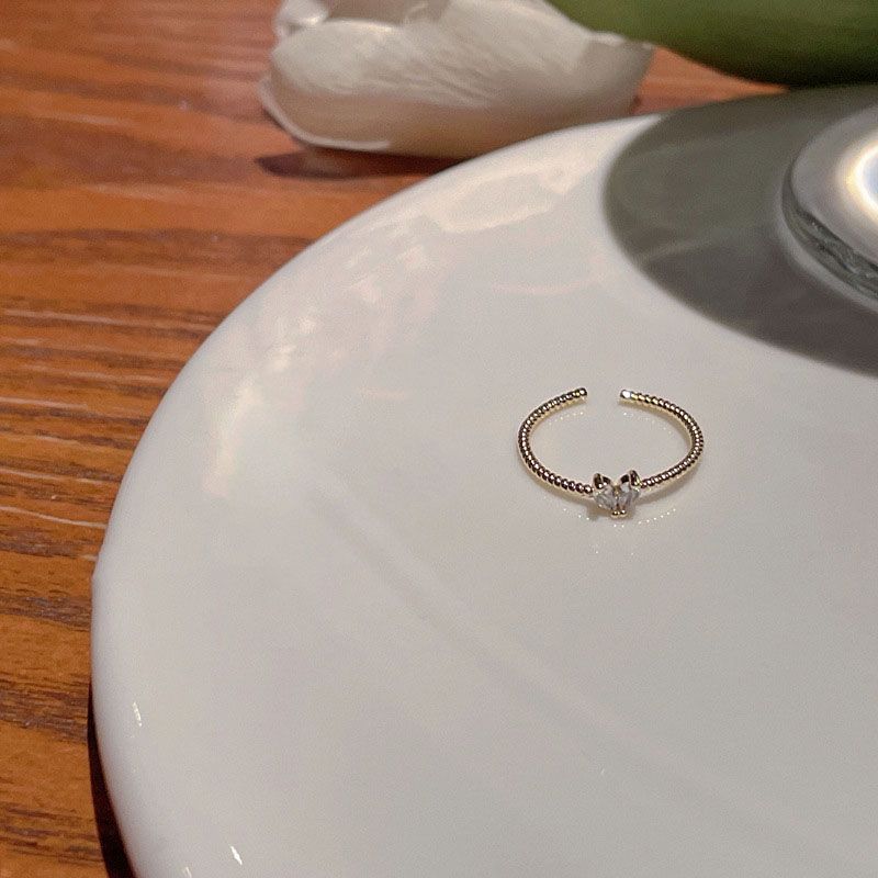 Kleur VENUS Gouden Liefde Hart Ring Verstelbare Mode Persoonlijkheid Zirkoon Sieraden Dames Meisje Feest Vakantie_voghion.com