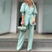 Women's Fashion Solid Color Lantern Sleeve Loose Suit Temperament Commuting Suit_voghion.com