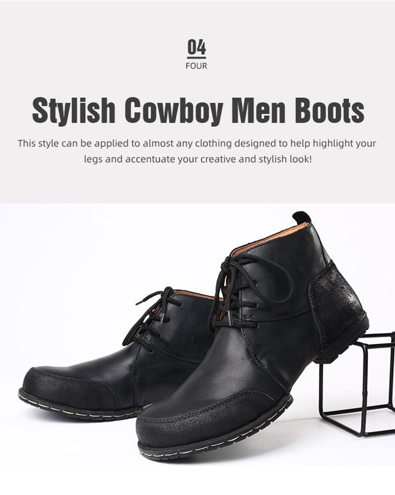 Herren-Lederstiefel van Knight-Serie in Western-Cowboy-Stil_voghion.com