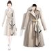 Damen Trenchcoat Mittellang 2024 Herbst Neue Beliebte Damenbekleidung Koreanischer Stil Mode Temperament Freizeit Frühling Und Herbst Manteljacke_voghion.com