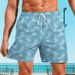 Premium Products Beach Large Size Quick Drying Loose Fitting Thin Quarter Men's Shorts Sports Casual Floral Pants_voghion.com