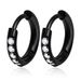 Cross-border Stainless Steel Inlaid Zircon Unisex Small Exquisite Hoop Classic Circle Earrings_voghion.com