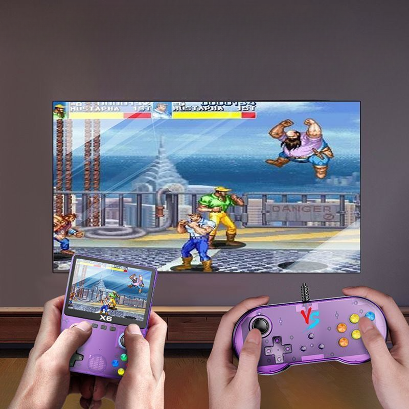 New console, Cyberpunk style transparent game console GBA nostalgic SFC charging portable large screen handheld device_voghion.com