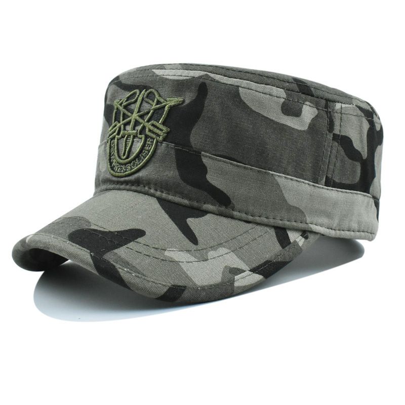 Hutt Männer a Fraen Flat Top Camouflage Baseballkapp Outdoor Training Schiet Trainingskap Moud Casual Kapp_voghion.com