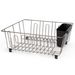 Mainstays Small Dish Drainer Rack - Chrome/Black_voghion.com
