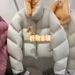 ChicShe Neue koreanische Steppjacke im Color-Block-Stil mit kurzem Puffkragen, warmweiß, dick gefüttert mit Entendaunen für Damen_voghion.com