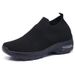 Scarpe casual da donna con punta tonda, slip-on, traspiranti, in rete e calzino_voghion.com