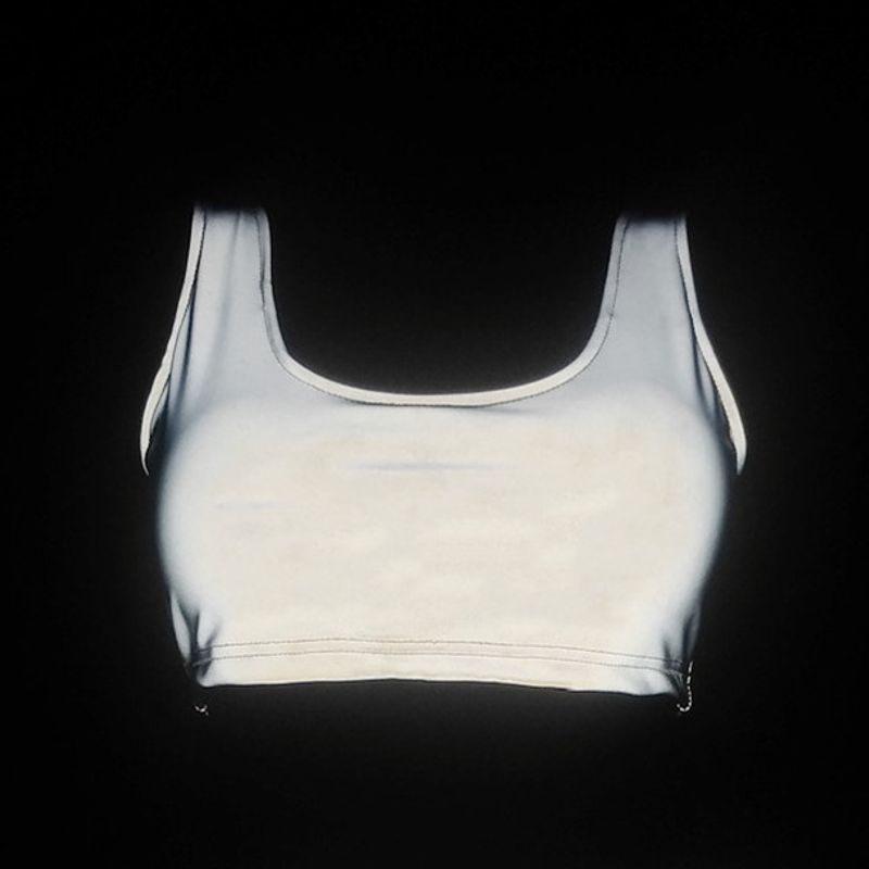 New Zebra Pattern Colorful Reflective Two-Piece Swimsuit For Women High-Waisted Swimwear Laser Bikini_voghion.com