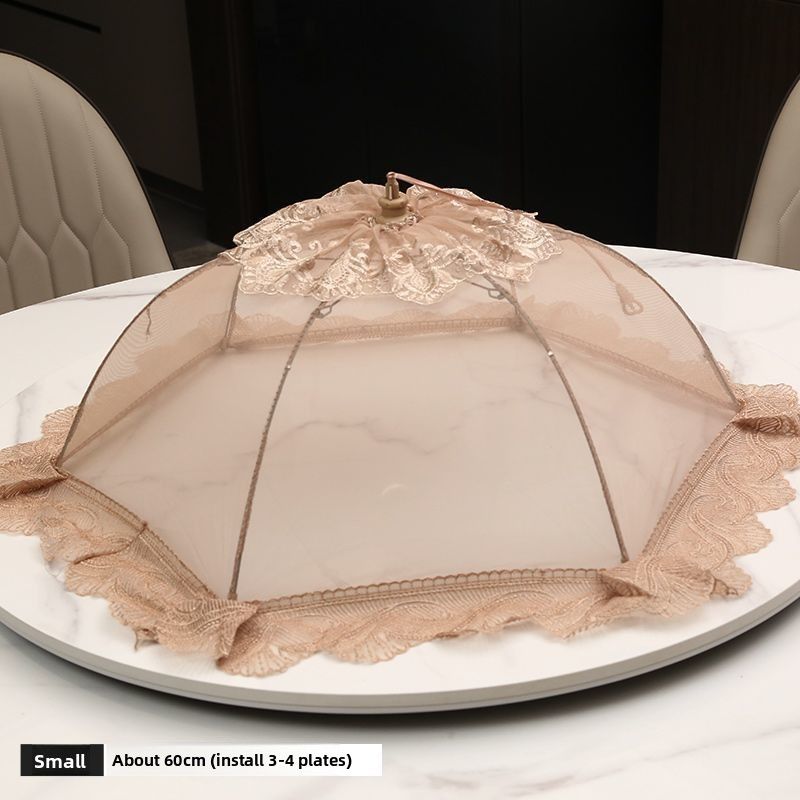 Food Dining Table, Foldable High-End European Style Dish Cover, Fly Cover For Leftovers_voghion.com