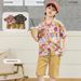 Barnens sommartröja, kortärmade shorts, set med strandshorts för baby, t-shirt i akademistil_voghion.com